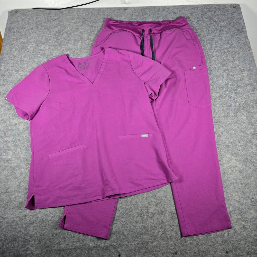 FIGS Womens Purple Casma Yola Technical Collection Scrub Set XL